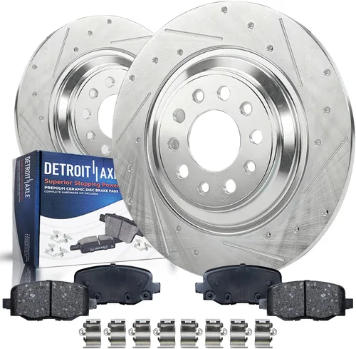Miniatura 13 de Detroit Axle - Kit de frenos delanteros para Honda Accord 2003-2010, rotores de freno de disco perforados y ranurados de repuesto 2004 2005 2006