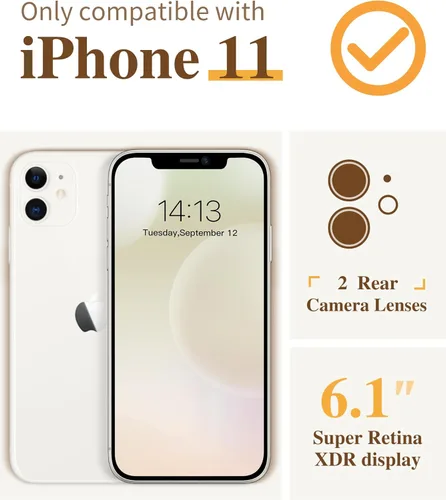 Miniatura 2 de GVIEWIN - Funda para iPhone 11 con protector de pantalla + protector de lente de cámara, [sin amarillamiento] Funda protectora transparente suave