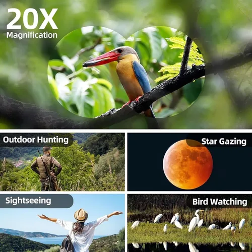 Miniatura 6 de EKsma 20x50 Binoculars for Adults,High Power Waterproof HD Telescope Binoculars for Hunting,Bids Watching,Viewing, The Moon,Concert