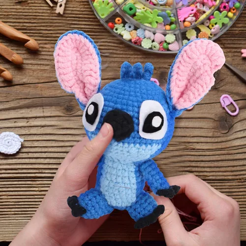Miniatura 5 de ALODNY Kit de ganchillo para adultos, juego de ganchillo y tejer con hilo y videotutoriales paso a paso (Azul Rosa)