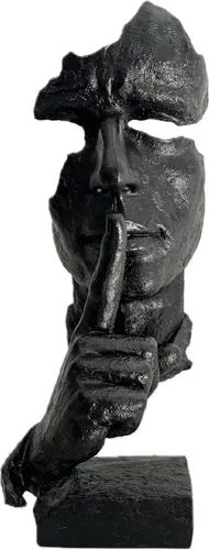 Miniatura 7 de SMRTHMRT Esculturas abstractas de pensadores, estatua creativa de The Thinker, Keep Silence/Silence is Gold Charaters, decoración de oficina en casa