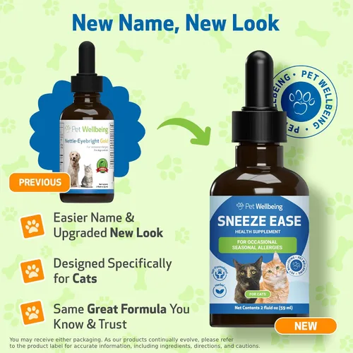 Miniatura 8 de Pet Wellbeing Estornudar para gatos - Estornudos ocasionales, alergias estacionales, molestias en la nariz y los ojos, ojos y ortigas, suplemento