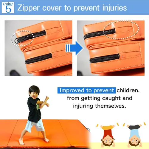 Miniatura 5 de KaRaDaStyle - Tapete de gimnasia plegable y estirable de 71"x39"x2", para entrenamiento muscular, para niños, barra horizontal de juego, tapete