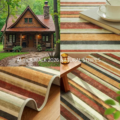 Miniatura 3 de jinchan Alfombra a rayas de 2 x 3 para entrada, alfombra de cocina, tapete pequeño, antideslizante, ligero, de bajo perfil, decoración para entrada