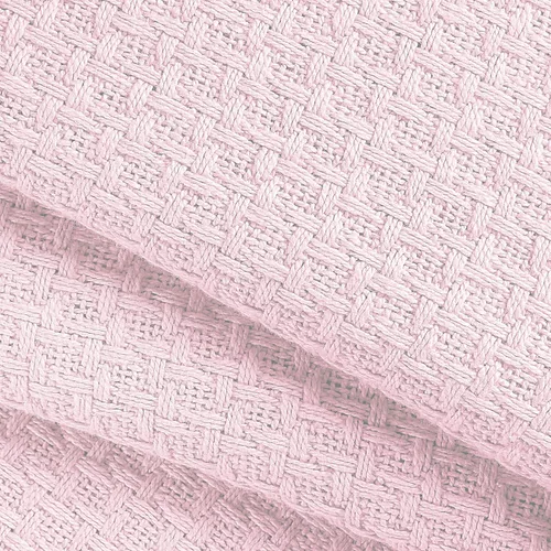 Miniatura 2 de Belizzi Home - Manta para cama 100% algodón, transpirable, tamaño individual, cobija térmica de algodón, perfecta para cubrir cualquier cama en Rosa