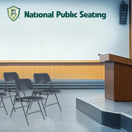 Miniatura 3 de National Public Seating - Sillas plegables portátiles de acero serie 200 sillas plegables de alta resistencia para interiores y exteriores, juego