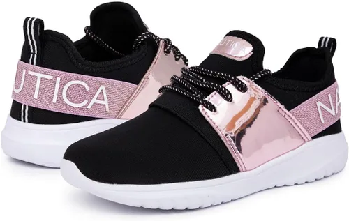Miniatura 7 de Nautica Niñas Zapatillas Deportivas Metálicas con Cordones para Correr I kappil I (Niño Grande - Niño Pequeño - Bebé)