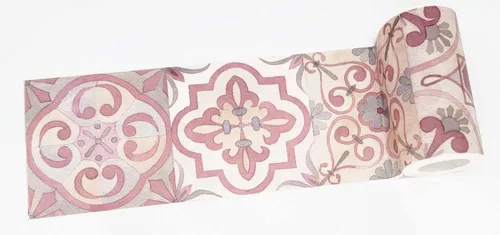 Miniatura 13 de Serenity Fair Washi Tape - Patrón de azulejos mediterráneos, suministros extra anchos de 4 pulgadas para álbumes de recortes, diario, calcomanías