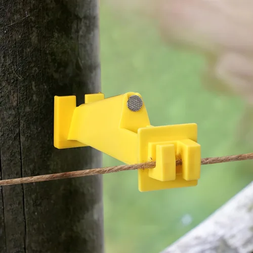 Miniatura 7 de Tandefio 25 aisladores eléctricos de valla de 5 pulgadas para postes de madera, alambre de esgrima de animales de alta resistencia, valla plana