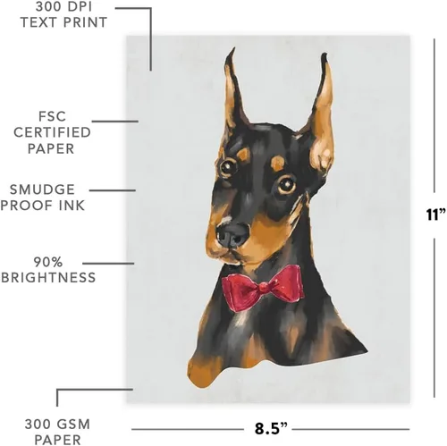 Miniatura 78 de Andaz Press Póster impreso para pared de perro, 8.5 x 11 pulgadas, Bulldog inglés con gafas negras, 1 paquete, regalo de cumpleaños de Navidad, sin