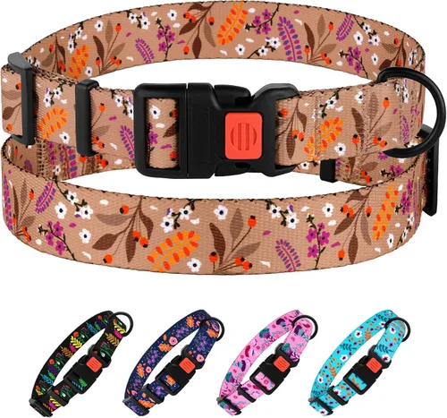 Miniatura 7 de CollarDirect Collar reflectante para perro o cachorro pequeño, mediano y grande con hebilla de liberación rápida, para machos y hembras, nailon Rojo