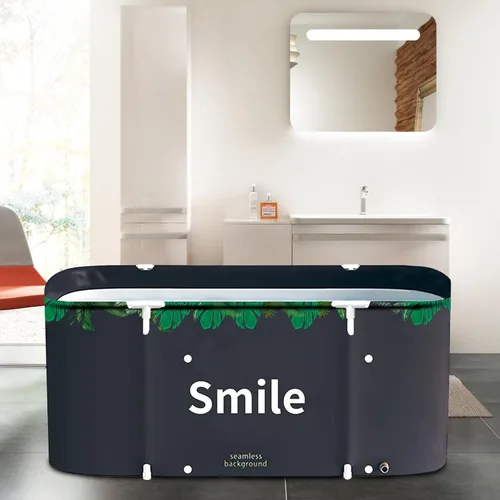 Miniatura 5 de BDL - tina portátil para adultos de 47" de gran tamaño plegable, tina de spa para regadera, tina de baño separada para la familia, engrosada
