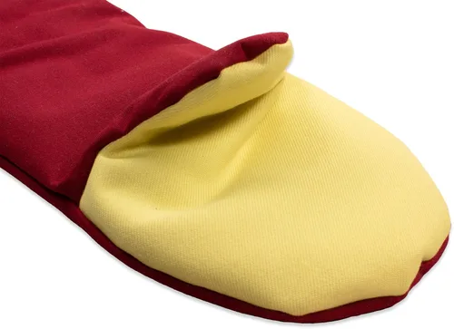 Miniatura 35 de San Jamar KT0215 Kool-Tek Manopla de protección para horno para temperatura convencional Nomex, 15" de longitud, rojo