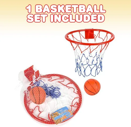 Miniatura 2 de ArtCreativity Mini juego de aro de baloncesto para colocar sobre la puerta, fácil de colgar, no requiere montaje, incluye 1 mini bola y aro de red