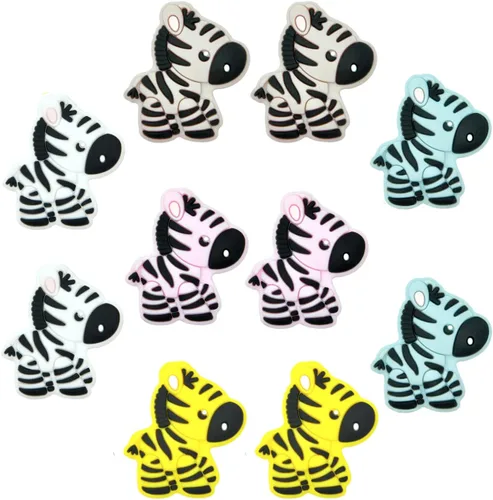 Miniatura 8 de 10 cuentas de silicona de animales lindos para fabricación de joyas a pulseras, cadenas de joyería, bolígrafo, accesorios de cuentas (A5)