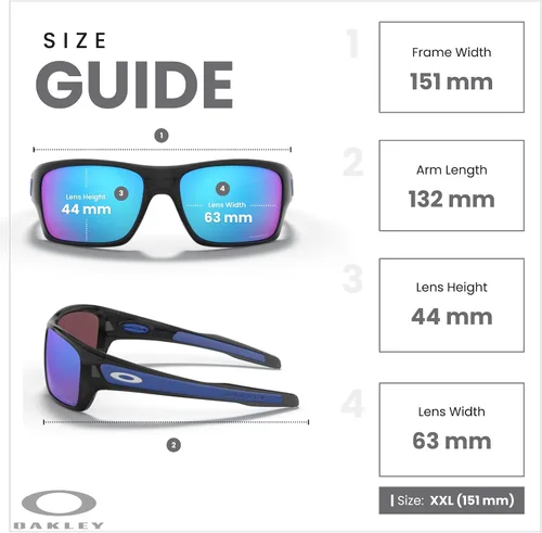 Miniatura 4 de Oakley Turbine OO9263 - Gafas de sol rectangulares para hombre, correa + paquete con kit de gafas de diseñador iWear
