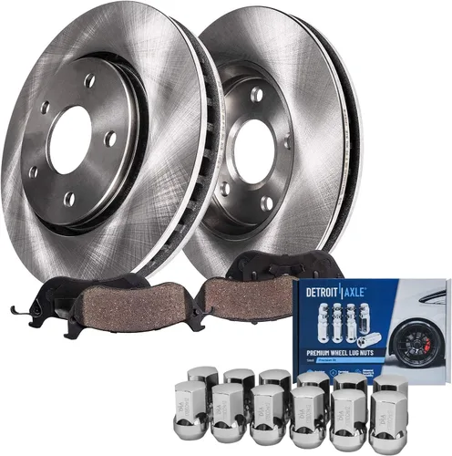 Miniatura 18 de Detroit Axle - Rotores de freno para Nissan NV2500 NV3500 NV1500 NV1500 2012-2021, repuesto de rotores de freno de disco: rotor delantero de 14.17