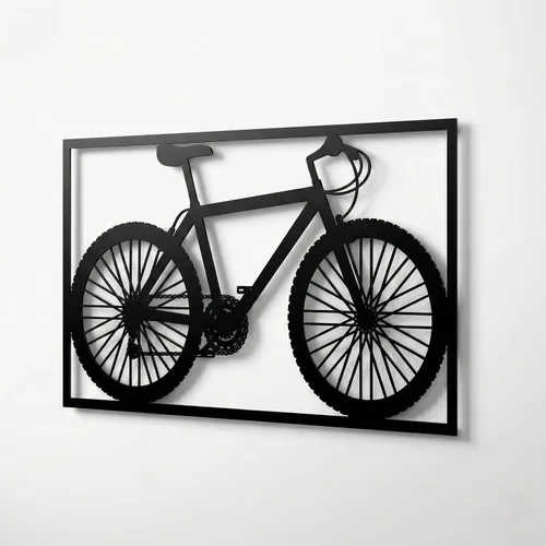 DEKADRON Arte de pared de metal, arte de pared de bicicleta de metal, arte de pared de ciclista, regalo para amantes de la bicicleta, decoración del