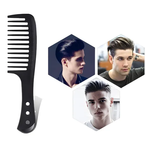 Miniatura 2 de Finduat 4 peines de dientes anchos, peines de dientes grandes para cabello rizado, húmedo y ondulado, grueso, pelucas de peluquería, para mujeres
