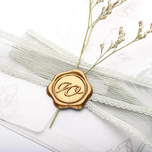 Miniatura 5 de Yoption Calcomanías de sello inicial W de cera, paquete de 100 unidades, calcomanías autoadhesivas de letra W en oro antiguo para sobres