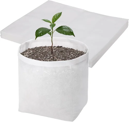 Miniatura 8 de 100 bolsas de vivero para plantas – 7.87 x 13.77 pulgadas, bolsas transpirables de cultivo de plantas, macetas de tela para cultivo de plantas