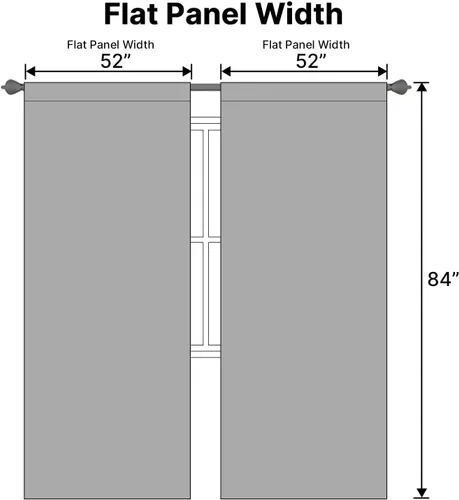 Miniatura 7 de H.VERSAILTEX Cortinas opacas con aislamiento térmico, paneles de tratamiento de ventana, cortinas opacas para oscurecer la habitación, cortinas Gris