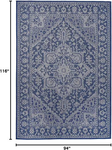 Miniatura 2 de FH Home Alfombra plana tejida para exteriores, impermeable, fácil de limpiar, resistente a las manchas, hilo de polipropileno de alta calidad, Amol