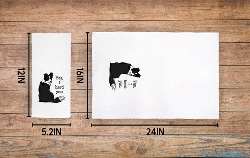 Miniatura 4 de Yes I Herd You - Toallas de cocina de pastor australiano, paños de cocina de 24 x 16 pulgadas, divertidos paños de cocina para cachorros, toallas