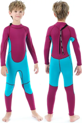 Miniatura 14 de Kids Full Wetsuit Toddler Boys Girls and Youth 2.5mm 3mm Neoprene Child Wet Suit Back Zipper Thermal Swimsuits for Diving Surfing Swimming Water