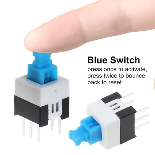 Miniatura 4 de Interruptor táctil de botón pulsador micro momentáneo interruptor 10 valores 0.236x0.236 in 4 pines 180 piezas kit surtido interruptores pulsadores