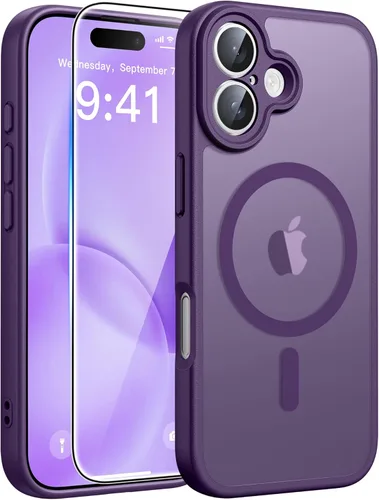 Miniatura 37 de FNTCASE - Funda para iPhone 16 Pro: magnética, mate, translúcida, de grado militar, protectora contra caídas, resistente, fina, duradera y a prueba