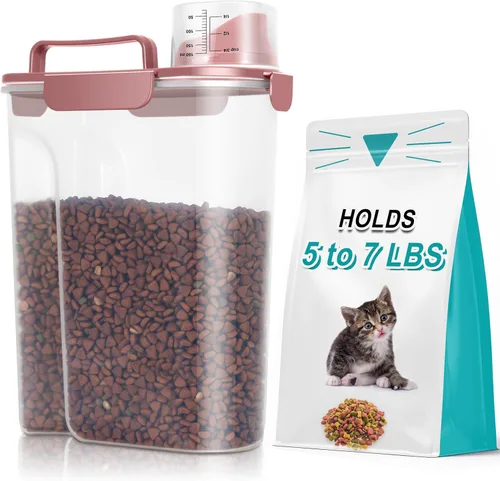 Miniatura 22 de TBMax Contenedor de Almacenamiento de Comida para Gatos y Perros de 5 a 7 libras, Contenedor Secundario de Almacenamiento de Comida para Mascotas
