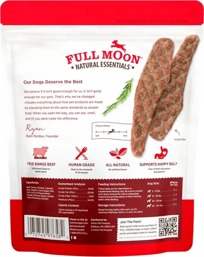 Miniatura 2 de Full Moon - Tiras de ternera esenciales, 14.0 onzas