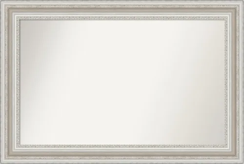 Miniatura 170 de Amanti Art Espejo de baño plateado para sobre el fregadero, 26 x 26 pulgadas, espejo cuadrado de plata antigua, marco de madera tradicional mediano