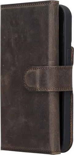 Miniatura 6 de Bayelon Funda compatible con iPhone 13 Pro, billetera de cuero triple de grano completo [2 en 1], funda magnética desmontable con ranuras