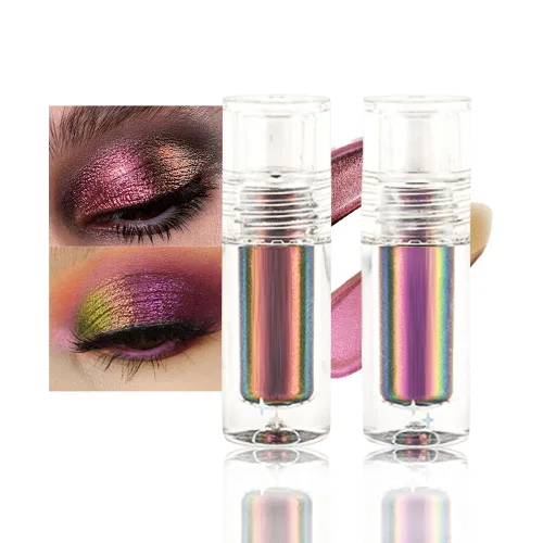 Miniatura 11 de evpct Paleta de maquillaje para sombras de ojos con brillo de camaleón verde bosque, purpurina metálica, efecto duocromático, multicromático