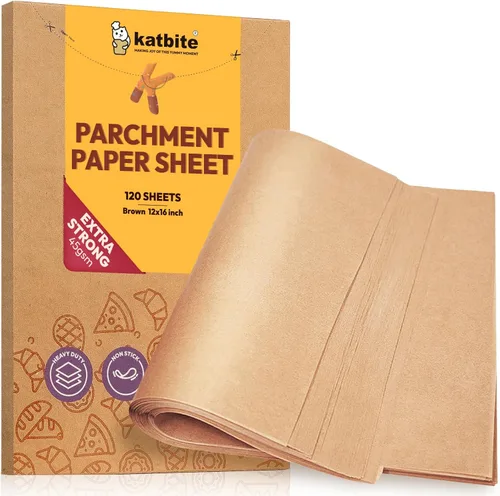 Miniatura 18 de Katbite 350 hojas de papel pergamino de 9 x 13 pulgadas, papel de hornear sin blanquear de servicio pesado, antiadherente y a prueba de aceite