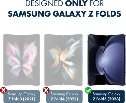 Miniatura 2 de ArmorSuit Paquete de 2+2 protectores de pantalla con textura de papel para Samsung Galaxy Z Fold 5 (versión 2023) Película mate MilitaryShield
