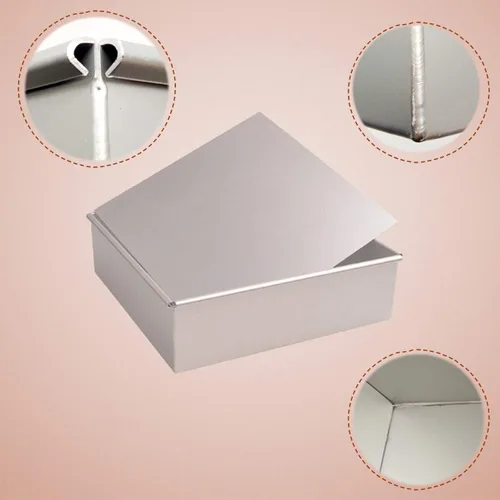 Miniatura 3 de Molde cuadrado de aluminio anodizado para tarta de queso, molde para hornear con parte inferior extraíble, 9 x 9 x 3 pulgadas