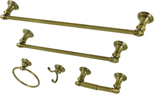 Miniatura 6 de Kingston Brass BAHK2612478BB Provence - Juego de accesorios de baño, latón cepillado, 24 x 3.5 x 2.56 pulgadas Cobrizo cepillado