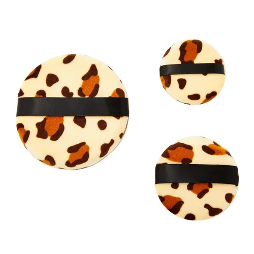 Miniatura 9 de Glamlily Paquete de 24 polvos de maquillaje con estampado de leopardo para polvo suelto y prensado, extra grande, grande, pequeño (3 tamaños)