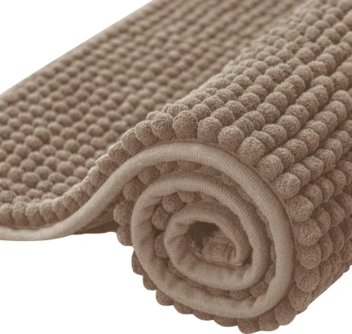 Miniatura 32 de Subrtex - Alfombras de baño de chenilla, tapete de baño de felpa corta y suave, tapete de ducha absorbente de agua, tapete de baño para la ducha