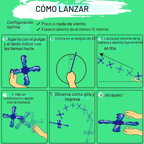 Miniatura 6 de Juguetes al aire libre para niños Boomerang – Divertidos regalos para niños de 6 años y juguetes voladores suaves para niños de juego en interiores