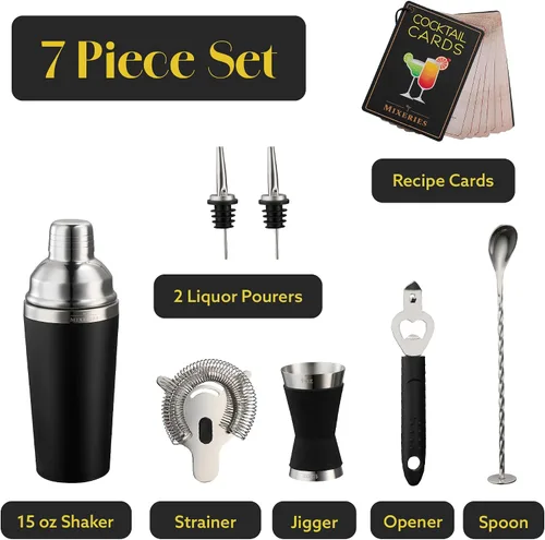 Miniatura 3 de Kit de Barman de Mixología de Excelente Agarre - Juego de Mezclador de Bebidas con Todos los Accesorios Esenciales de Bar - Juego de Herramientas