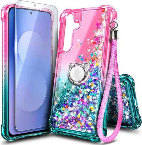 Miniatura 106 de NGB Diseñada para funda Samsung Galaxy Note 10+ (Plus), Rosa/Aguamarina Funda con Purpurina Líquida Brillante Linda para Mujeres Niñas Niños