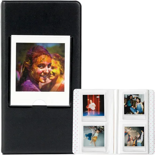 Álbum de 64 bolsillos para cámara instantánea Fujifilm Instax Square, color negro | Square Photo Album for Fujifilm Instax SQ40/1/6/10/20/SP-3