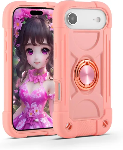 Miniatura 10 de MARKILL Funda compatible con iPhone Air de 6.5 pulgadas 2025 con soporte de anillo giratorio de 360 grados, protección contra caídas de grado