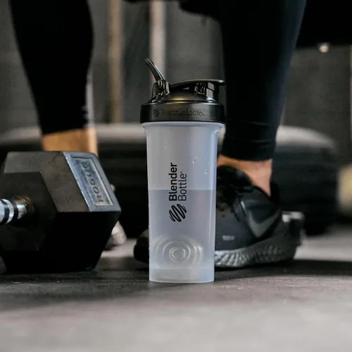 Miniatura 6 de BlenderBottle Classic V2 - Botella mezcladora para batidos de proteínas y entrenamiento previo, 45 onzas, color transparente/negro 2-Claro/Negro