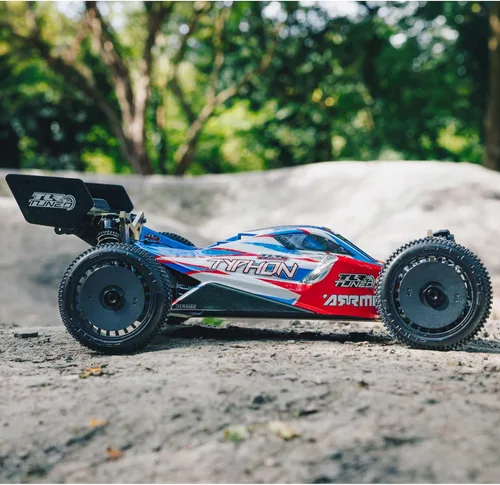 Miniatura 5 de ARRMA RC Car 1/8 TLR Tuned Typhon 6S 4WD BLX Buggy RTR (batería y cargador no incluidos), rojo/azul, ARA8406, Coches, Kit eléctrico Otros