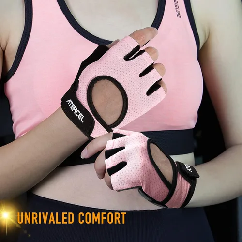 Miniatura 3 de ATERCEL Guantes de levantamiento de pesas, protección completa de la palma de la mano, guantes de entrenamiento para gimnasio, ciclismo, ejercicio